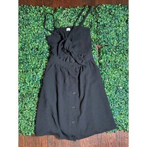 Aritzia Wilfred Black Tie Front Cut Out Mini Dress Size 0